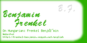 benjamin frenkel business card